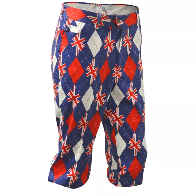 Pantaloncini vita Royal and Awesome Golf Plus Twos Trew Brit Union Jack 32 - 42