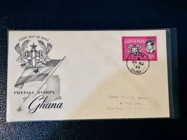 Ghana Fdc 1959 Royal Visit Of Duke Of Edinburgh Accra Postmark