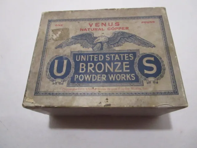vintage United States Bronze Powder Works Venus Natural Copper Powder 15 Packets