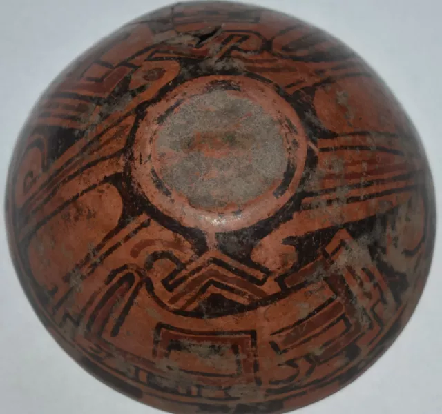 SALE!! PRE COLUMBIAN NAYARIT BOWL, glyphs 5" PROV