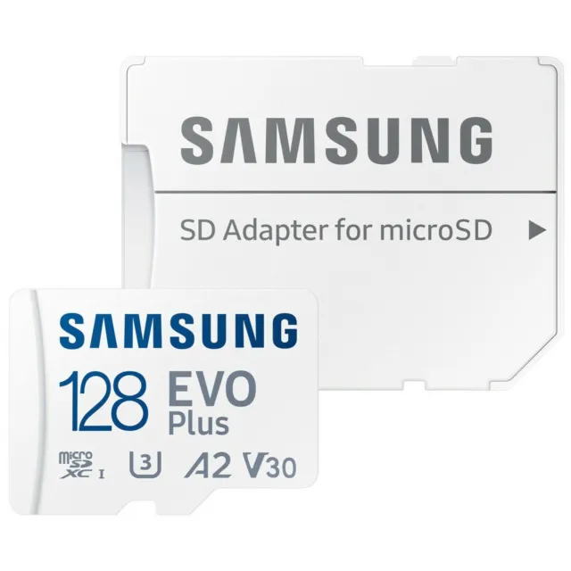 SAMSUNG - Carte Mémoire Micro SD 128 Go + Adaptateur - Dispo aussi 32 64 256 Gb