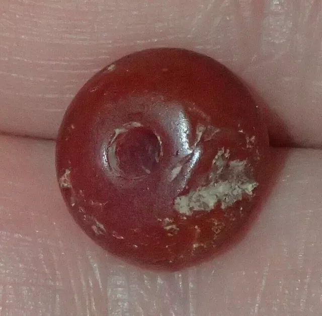 11mm Ancient Indo - Tibetan, Natural Himalayan Red Agate bead, #S4916