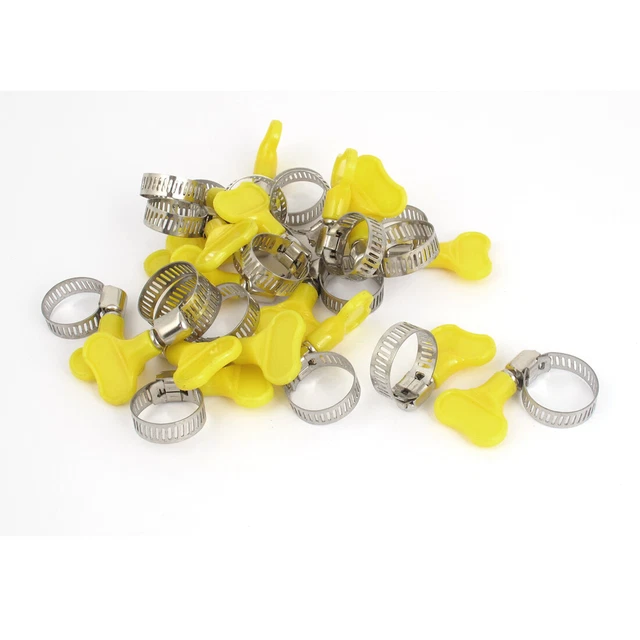 20 pz 13mm-19mm fascetta acciaio inox regolazione a chiave per tubo flessibile