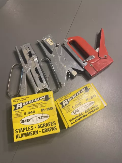 (3) Ace Arrow And Streamline Staple Guns And 3 Boxes Of Staples