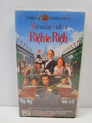 RICHIE RICH, MACAULAY Culkin, VHS Tape, Vintage Video, Movie PG, 1994