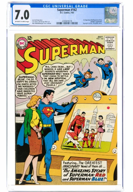Superman #162 (CGC 7.0 - DC Comics August 1963) DC MULTI-VERSE Story!!