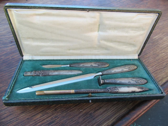 Coffret Ustensiles De Bureau En Metal Porte Plume Porte Crayon Sceau Etc