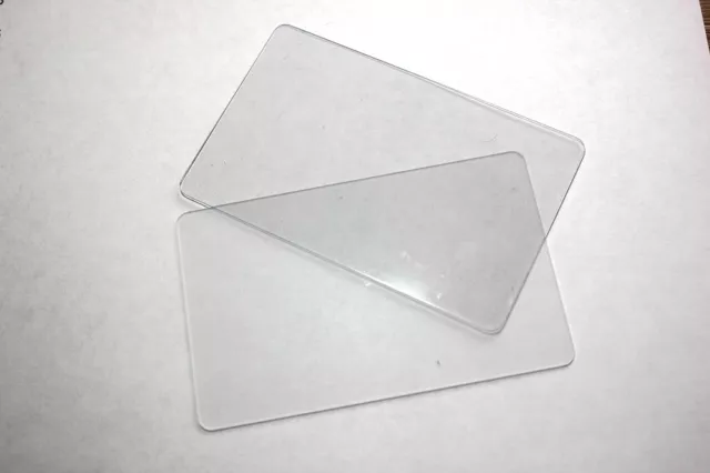 Blank Clear / Transparent or Frosted PVC Plastic 760 Micron ID Cards CR80