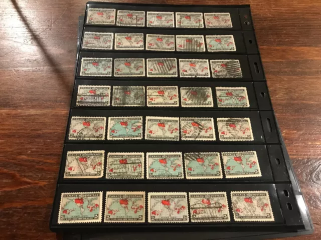 85/86 Used 1898 Map Stamps (x 103 Copies) - Shades, Cancels, Etc - CV $927.00