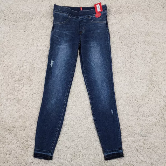 NEW NWT SPANX distressed denim leggings S SMALL cotton blend medium wash  blue $49.99 - PicClick