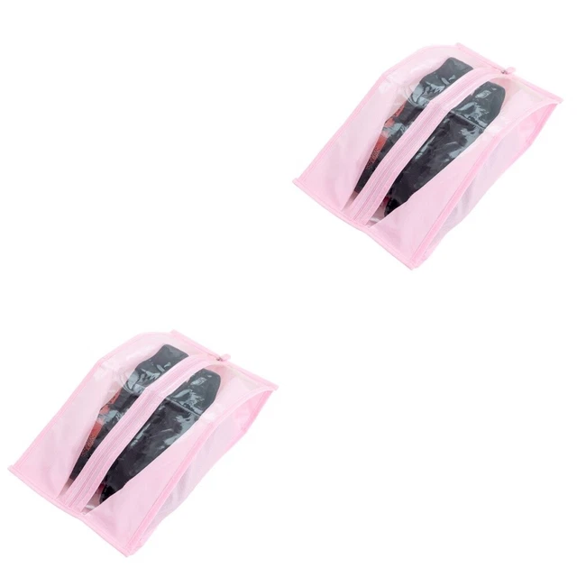 2 stücke tuch reisen schuhe tasche transparent lagerung beutel staubdicht