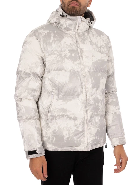 Criminal Damage de los hombres Chaqueta acolchada Smog, Gris