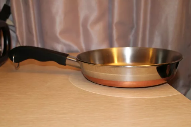 REVERE WARE 9 Inch Copper Clad Bottom Stainless Steel Frying Pan Skillet USA 3