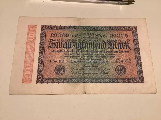 Germany old vintage bank note old money Ref A368