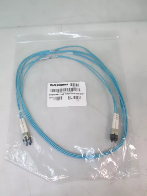 CABLExpress BOEING 8FT LC/LC 50/125 AQUA OM4 RISER CABLE CXJ04Z-LCM-LCM-008F