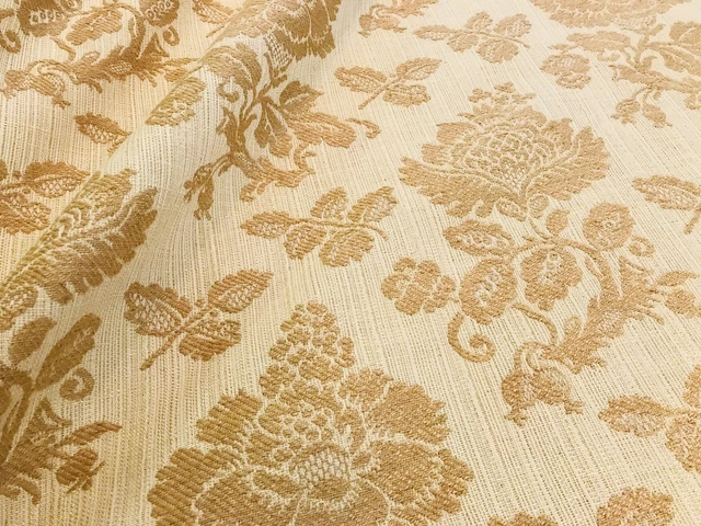 Lee Jofa Linen "Maryport Weave" Woven Floral Linen Blend Damask Fabric