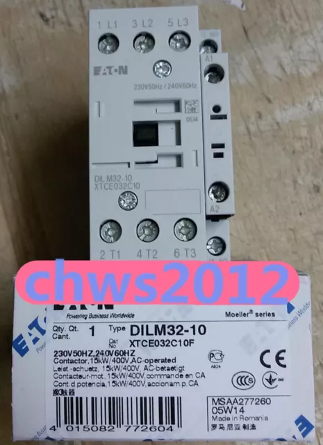 1 PCS NEW EATON MOELLER DILM32-10 (230V50Hz, 240V60Hz) contactor