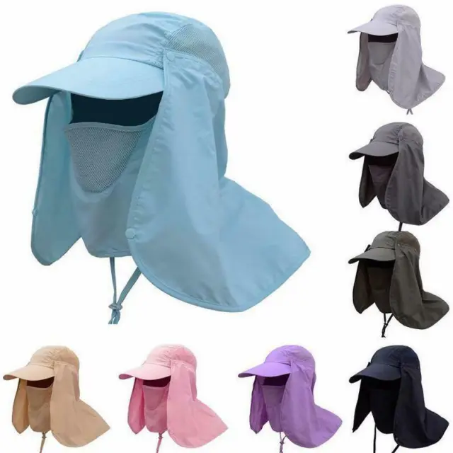 Sun UV 360° Protection Cap Hat Neck Face Cover Mask for Fishing Camping Hunting