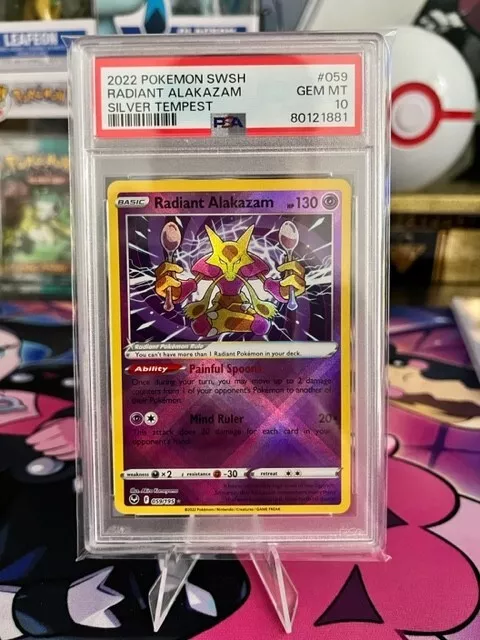 Pokemon Radiant Alakazam 059/195 Silver Tempest Near Mint