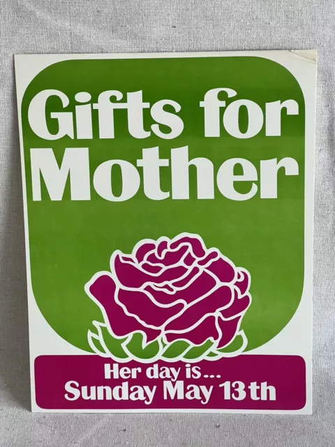 14”x11” VINTAGE print ad GAMBLES STORE SIGN OLD ADVERTISE MOTHERS DAY ROSE