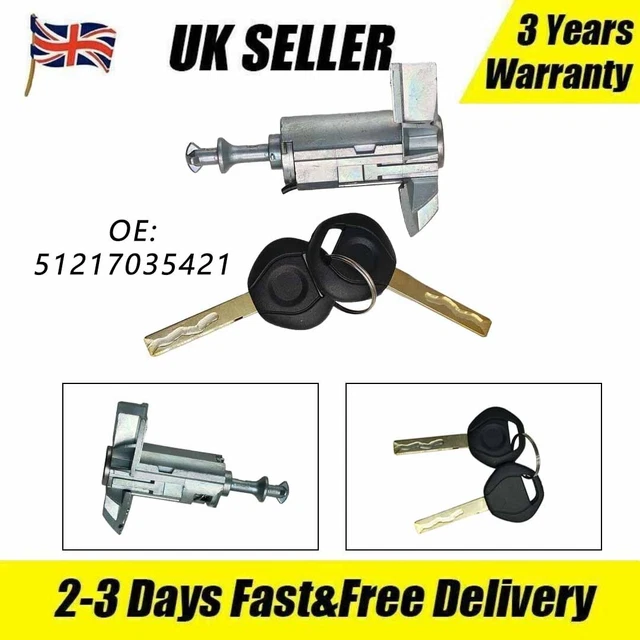 Left Driver Side Door Lock Key Cylinder Set For 2000-2006 BMW X5 E53 51217035421