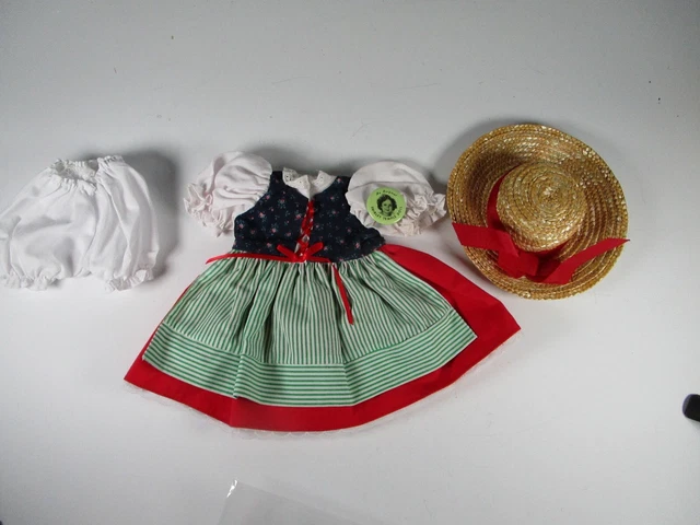 Shirley Temple  Heidi   Danbury Mint Dress  Doll Outfit  & Pin