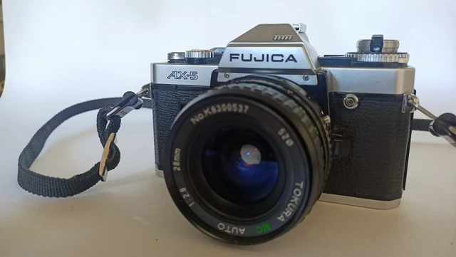 Appareil Photo Argentique FUJICA AX-5 Avec Objectifs 50mm Et 28mm - Occasion