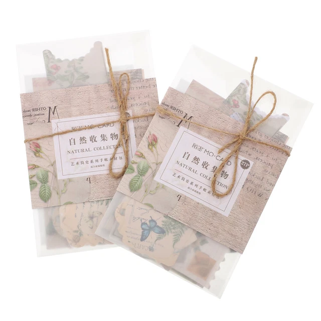 6 Sets Diary Material Paper Vintage Papier Handwerk Papiere Washi Floral Aufkleb