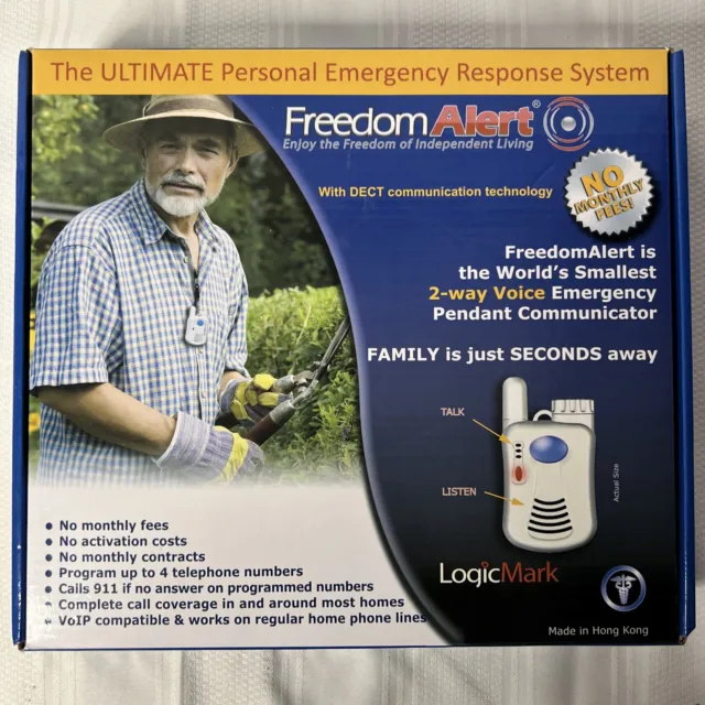 Freedom Alert (35511) Worlds Smallest 2 Way Voice Emergency Pendant Communicator