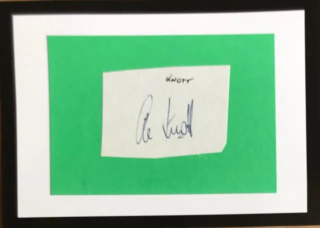 Alan Knott English Cricketer   , Original Autograph on 6 x 4 Card