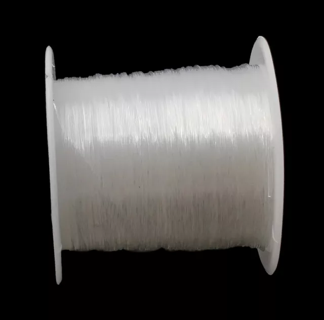 Perlenfaden Silikon 0,2mm / 100M Transparent Thread Spule Roll für Schmuck C112