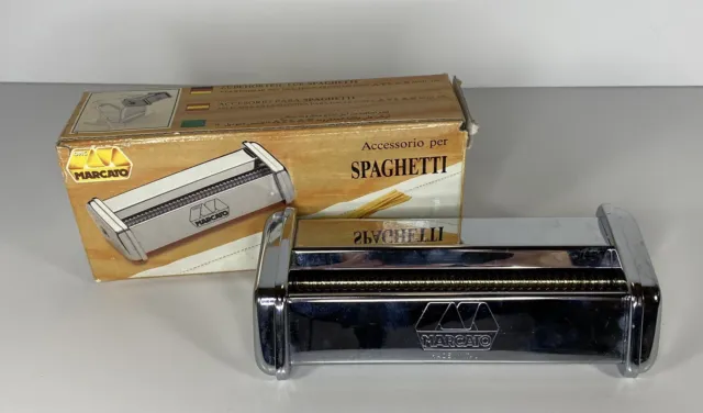Marcato Spaghetti Cutter Attachment Atlas 150 Pasta Machine Made in Italy w/ Box
