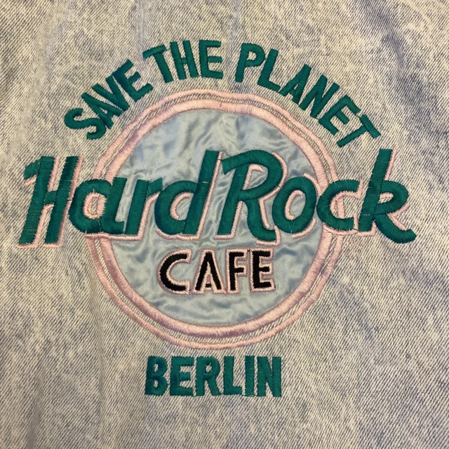 Vintage 90's Planet Hollywood Berlin Denim Jacket Size Large