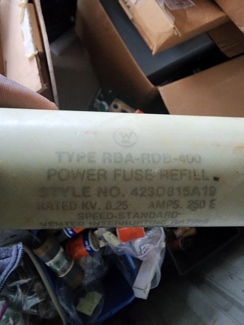 Westinghouse 423D815A19 Rdb-Rba-400 Power Fuse Refill, 250E-Amps,Fj