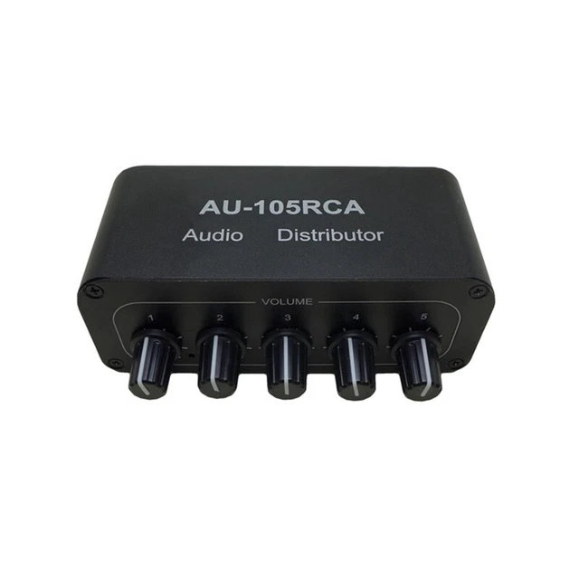 Stereo Audio Mixer 1 Input 5 Output Multi-Channel Audio Source Distributor  T7Y4