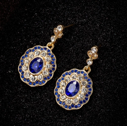 3CT Oval Lab Created Sapphire Women's Drop/Dangle Earrings 14k Yellow Gold Over