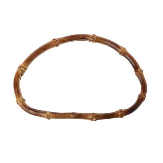 Bamboo D Shaped Handles Replacement for Handmade Bag Handbags Purse Handles