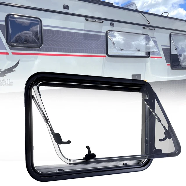 Window Handle Strut RV CARAVAN PUSH Out Window Locking Handle With Strut Attachment ...