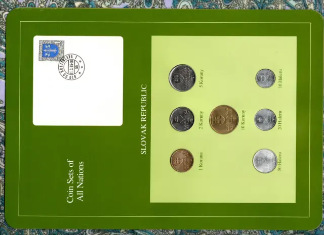 Coin Sets of All Nations Slovakia  Slovak Republic 1993 - 1994 UNC