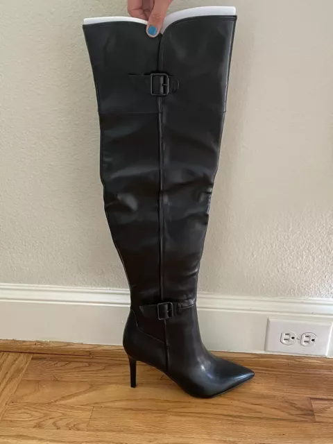 Nine West Knee High Leather Boots 8 Stiletto NWT