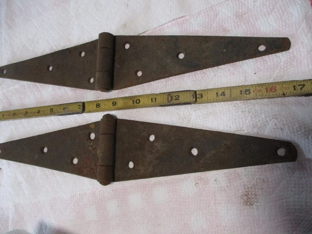 vintage hand made barn hinges