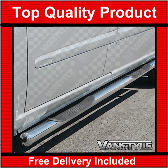 FOR MERCEDES VITO W639 Compact & Long Polished Stainless Steel Side