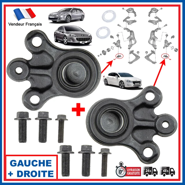 Kit 4 Silentblocs Supérieurs Pour Citroën C5 C6 Peugeot 407 508 - Référence KC02067