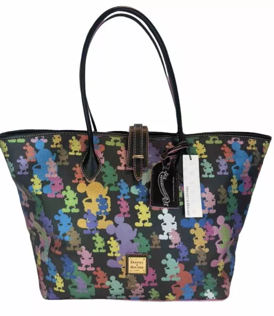 Disney Parks Dooney and Bourke 10th Anniversary Mickey Silhouette Tote NEW!