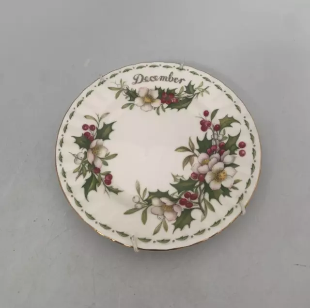 Royal Albert December Flower Of The Month Christmas Rose Bone China Plate #GL