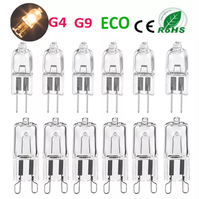 10X G4 G9 Halogen Bulbs ECO 10W 20W 25W 40W 60W Capsule Replaced Warm White Lamp