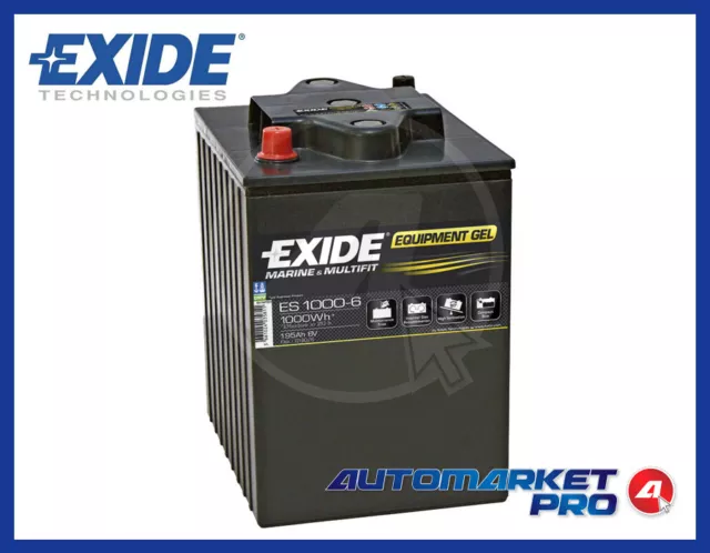 BATTERIA EXIDE ES1000-6 AL GEL TRAZIONE SERVIZI  NAUTICA 1000A 195Ah VERO GEL