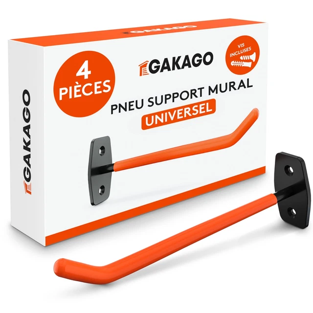 Support Mural Pneus Gakago - Lot De 4 - Range Roues Garage