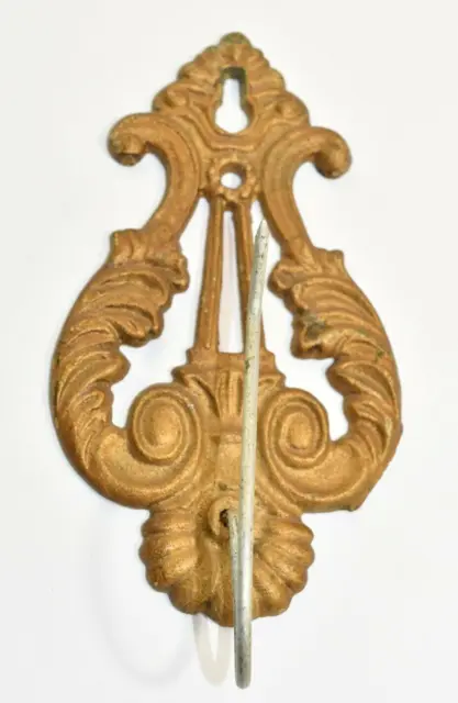 Antique Cast Iron Large Ornate Decorative Spade Shape Key Holder