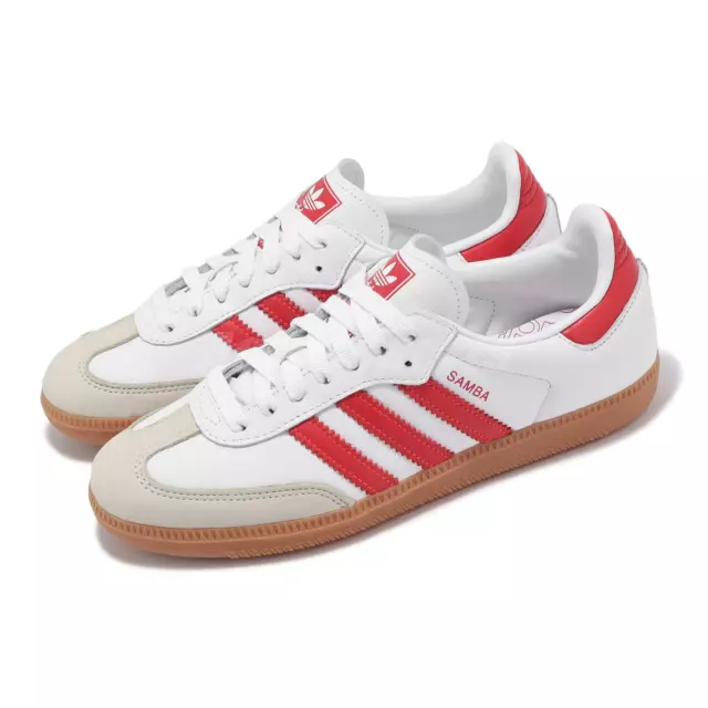 adidas Originals Samba OG W White Solar Red Gum Women LifeStyle Casual IF6513